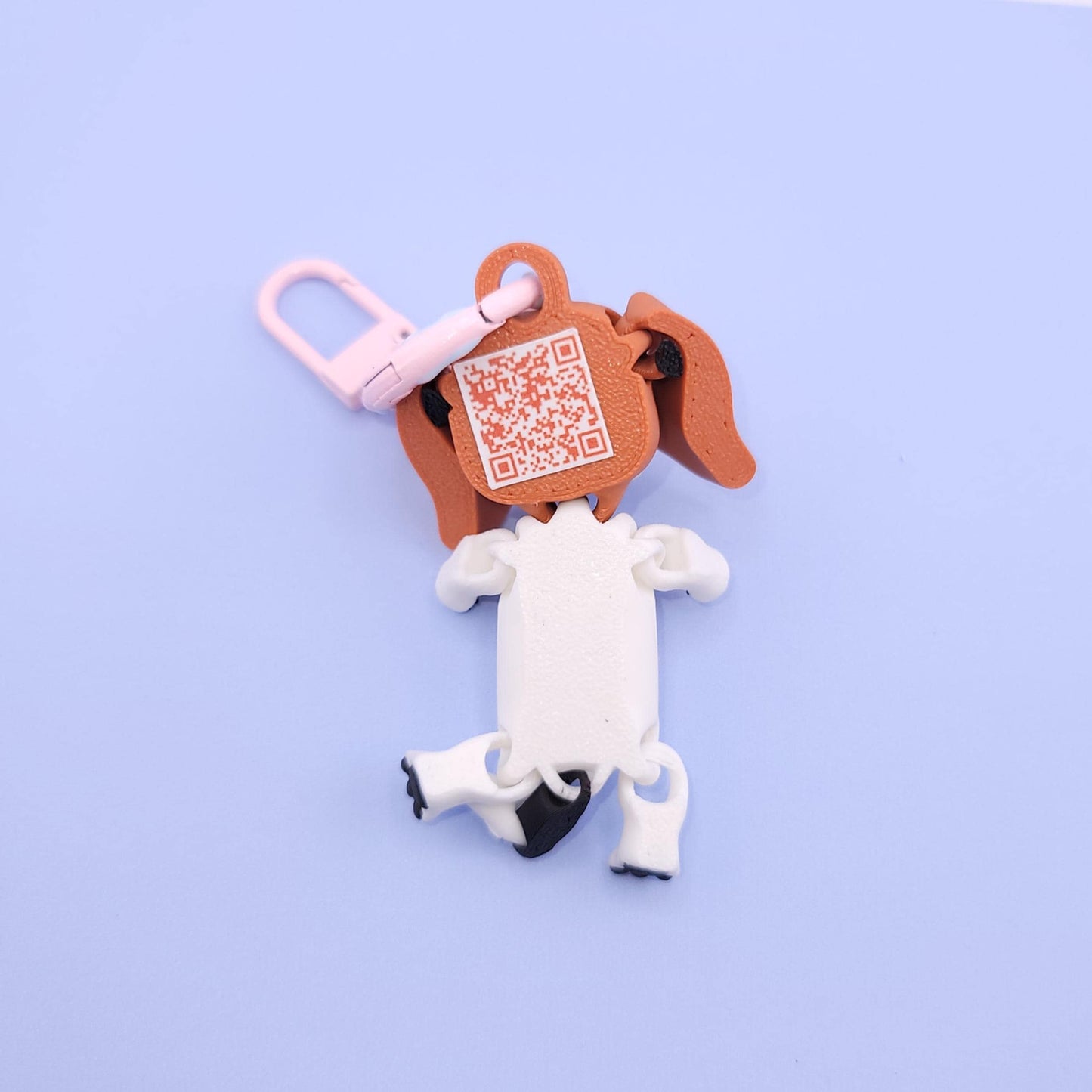 Beagle Jiggly Keychain - One of a Kind, Original Designs, Unique Charming Keychains