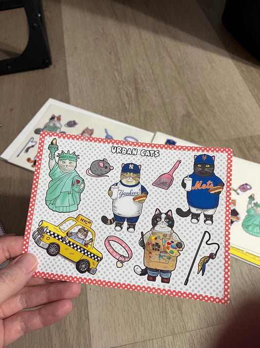 Urban Cats Waterproof Sticker Sheet