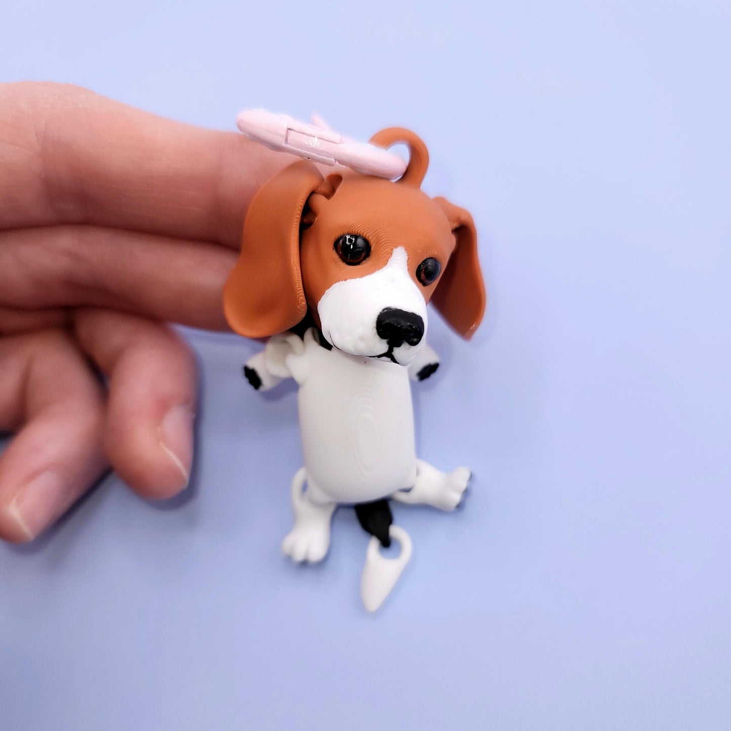Beagle Jiggly Keychain - One of a Kind, Original Designs, Unique Charming Keychains