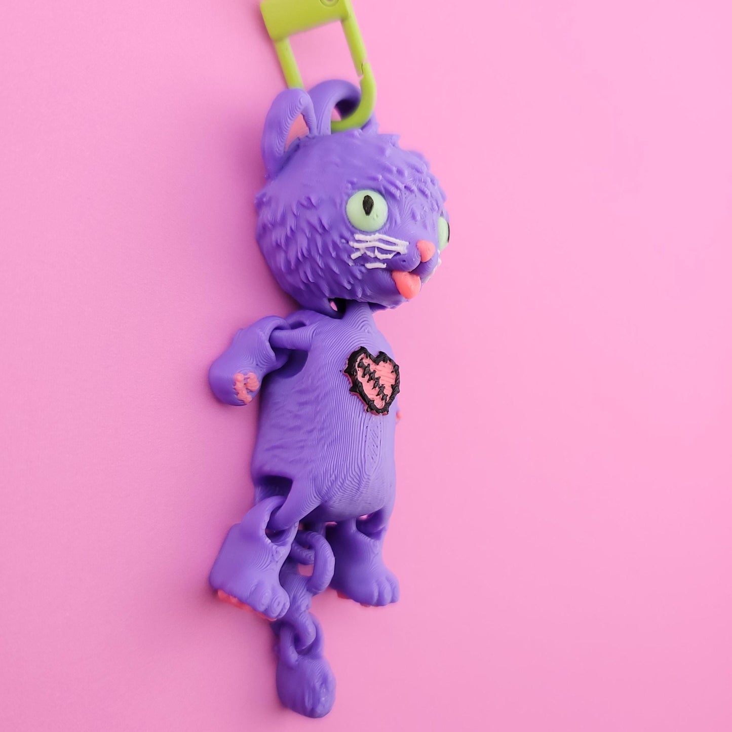 Feral Alleycat Jiggly Keychain - One of a Kind, Artist Designed Keychains