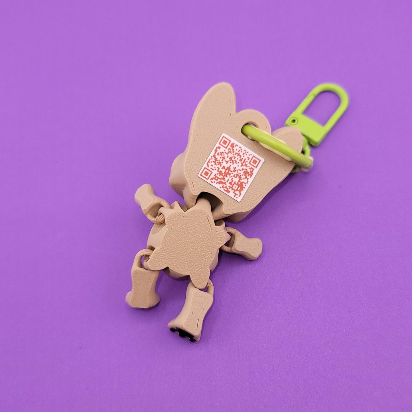 French Bulldog Jiggly Keychain - One of a Kind, Artist Designed Keychains