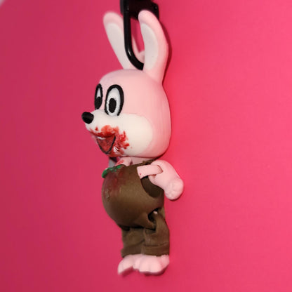 Psycho Rabbit Jiggly Keychain - One of a Kind, Artist Designed Keychains