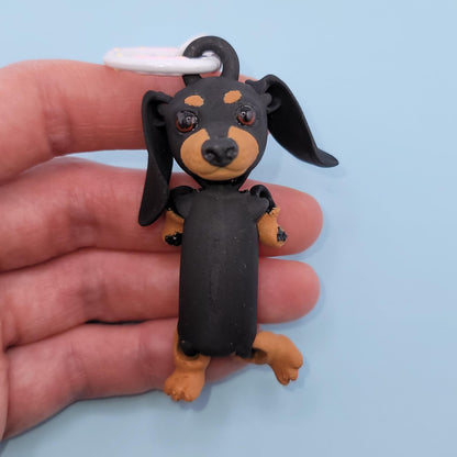 Dachshund Jiggly Keychain - One of a Kind, Original Designs, Unique Charming Keychains