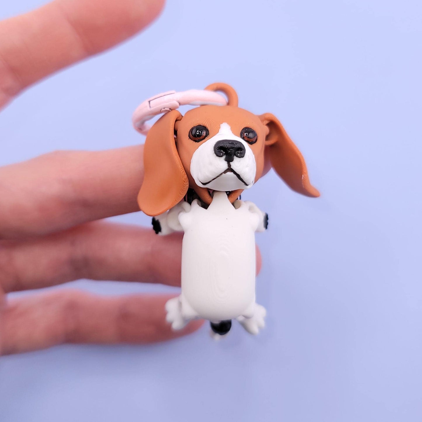 Beagle Jiggly Keychain - One of a Kind, Original Designs, Unique Charming Keychains