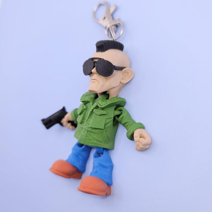 Vengeful Travis Jiggly Keychain - One of a Kind, Artist Designed Keychains