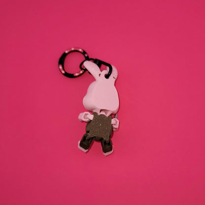 Psycho Rabbit Jiggly Keychain - One of a Kind, Artist Designed Keychains
