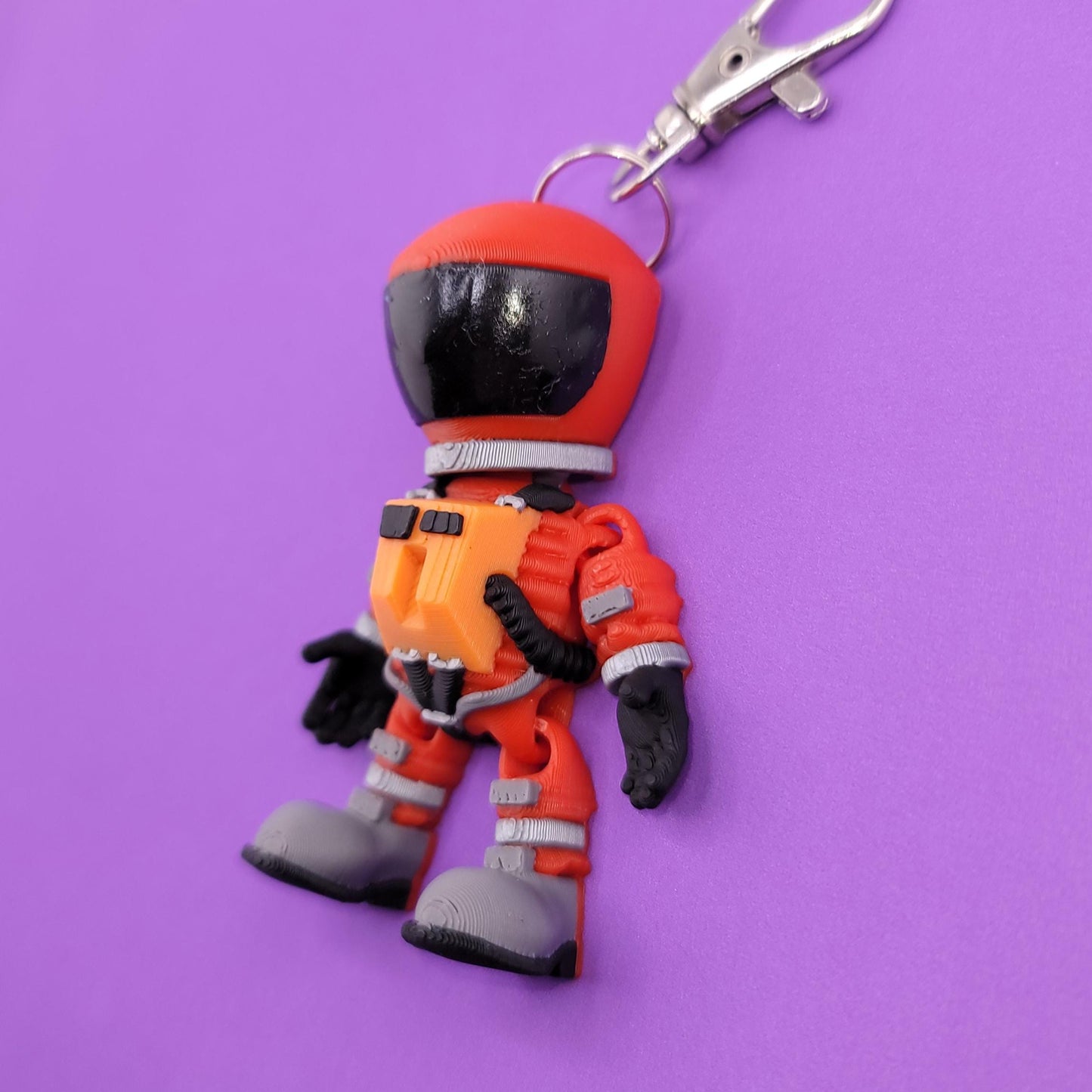 Dave the Astronaut Jiggly Keychain - One of a Kind, Original Designs, Unique Artist Made Keychains
