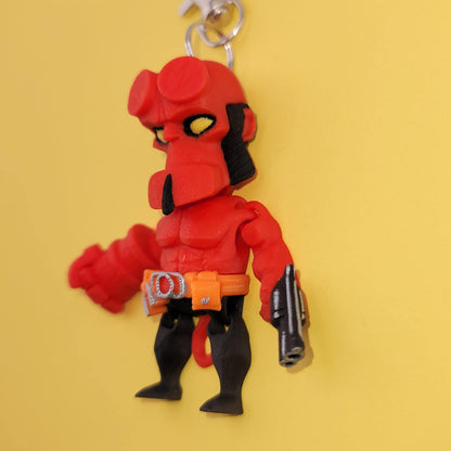 Hellguy Jiggly Keychain - One of a Kind, Artist Designed Keychains
