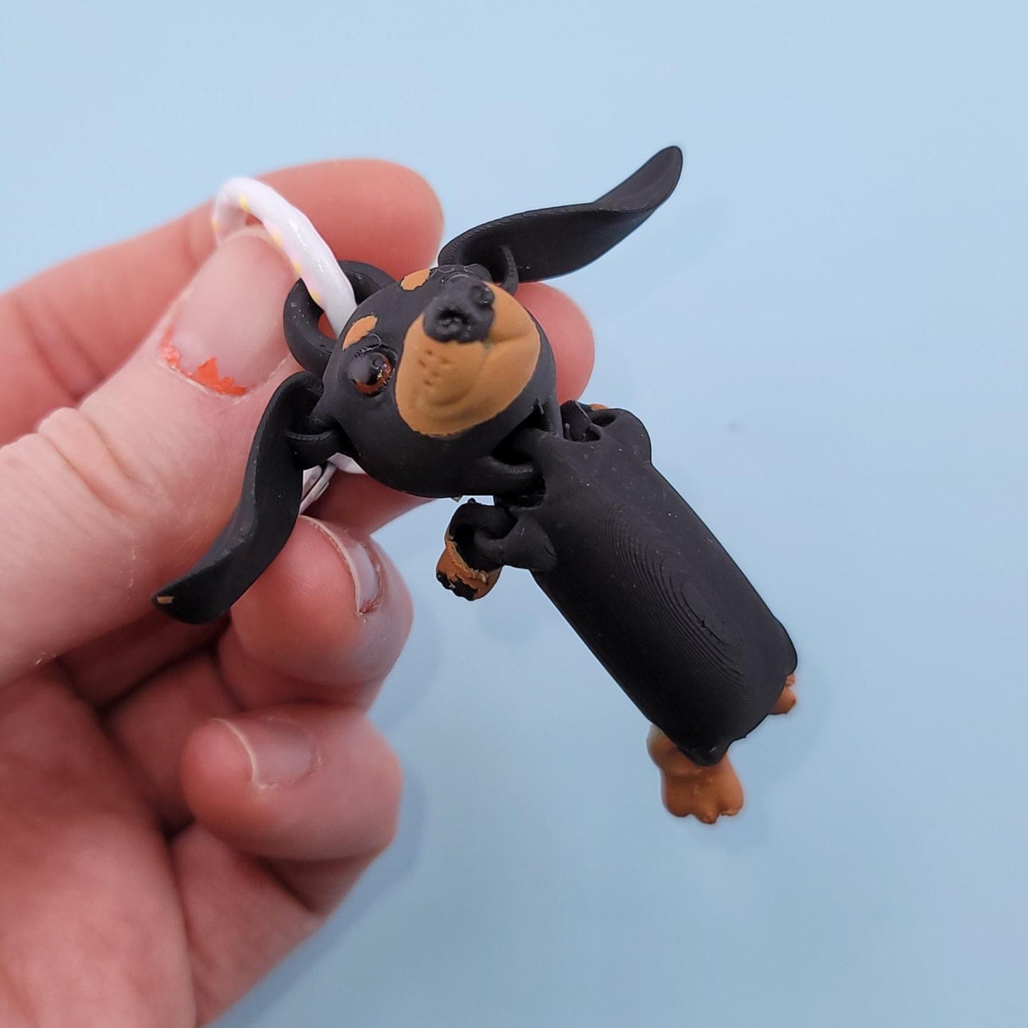 Dachshund Jiggly Keychain - One of a Kind, Original Designs, Unique Charming Keychains