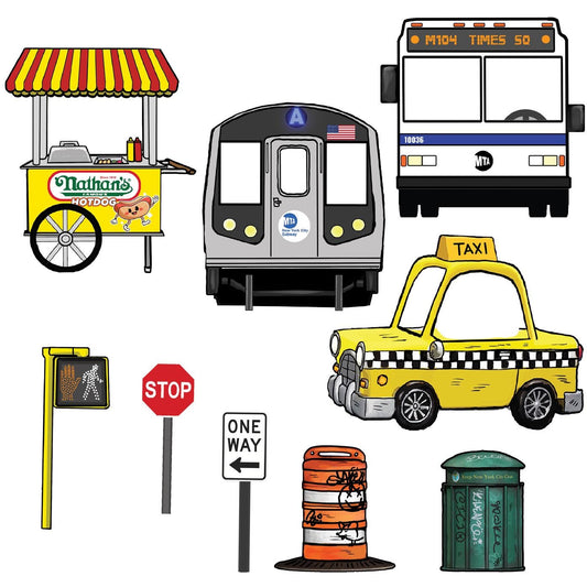 NYC Magnet Photo Overlays - Urban City Magnet Pack